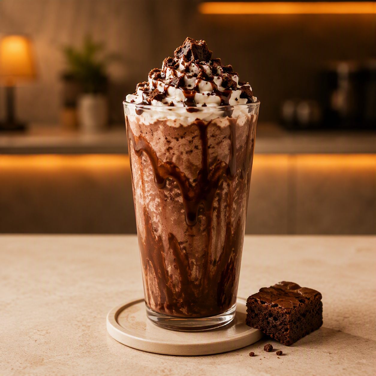 Chocolate brownie frappe