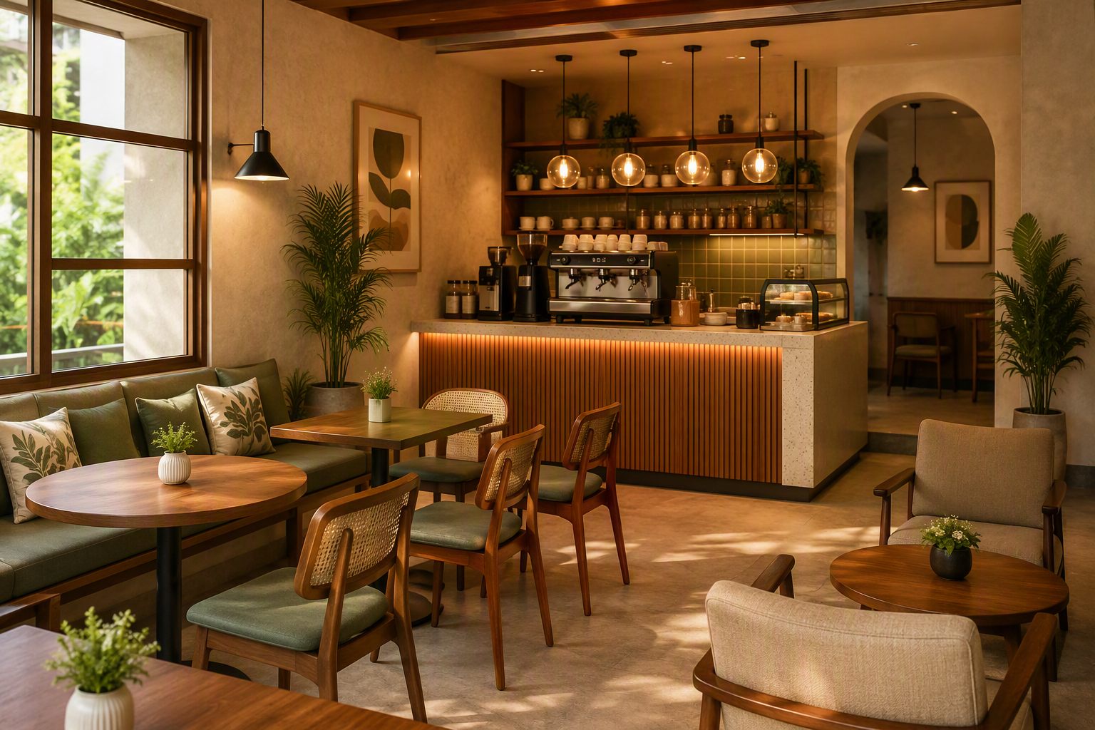 Chill Brews cafe interior with cosy seating