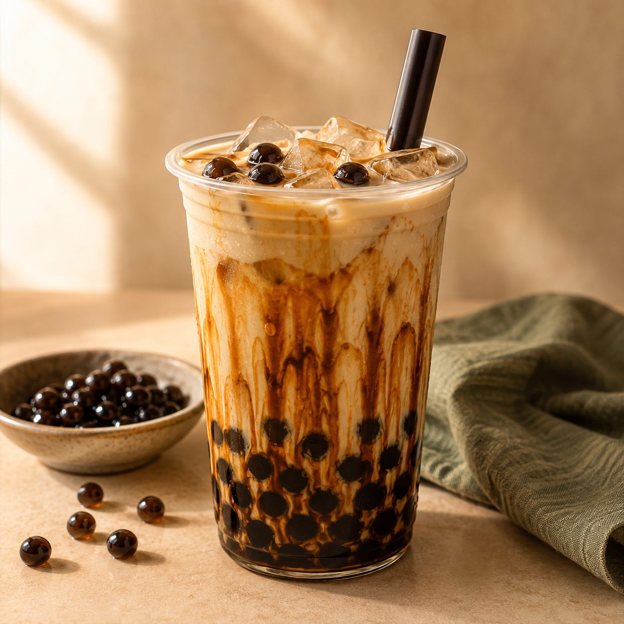 Brown sugar boba milk tea